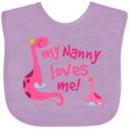 thumbnail image 3 of Inktastic My Nanny Loves Me Girls Baby Bib, 3 of 4