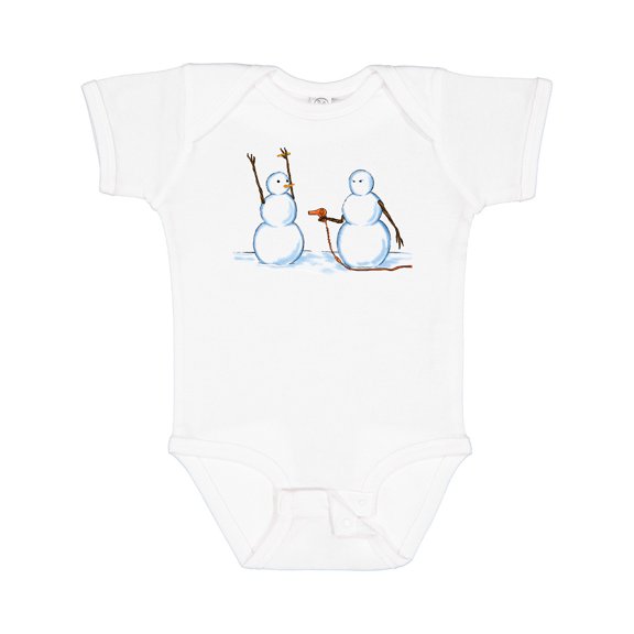 Inktastic Snowman Stickup with Hairdryer Boys or Girls Baby Bodysuit