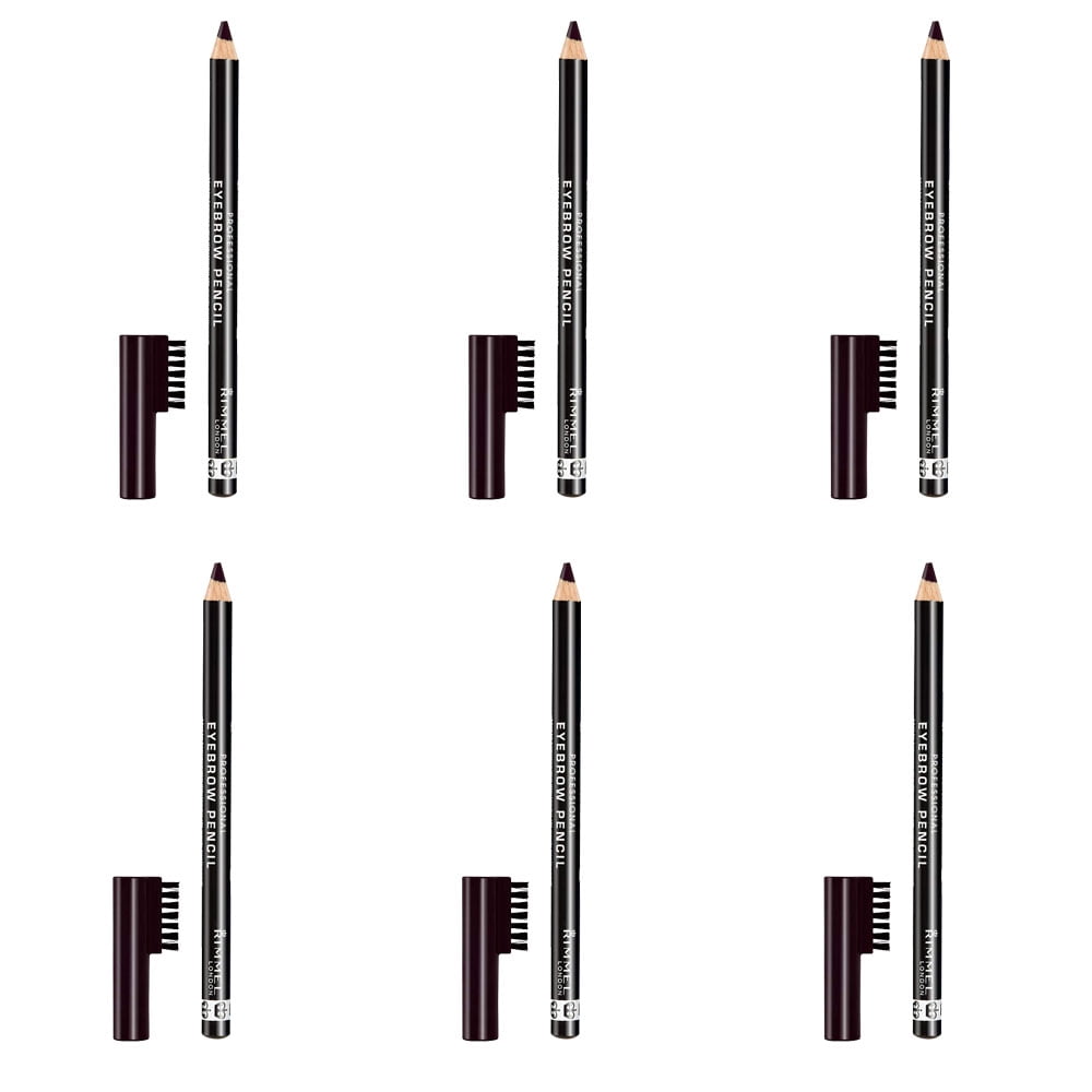 Pack of (6) Rimmel Professional Eyebrow Black Brown 0.05 Ounce