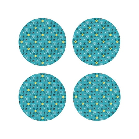 

Drink Coasters Set of 4 Funny drone Leather Coasters for Coffee Table Protector Heat Resistant Cute Coasters for Home Decor Housewarming Gifts Bar Kitchen 4 Inch Round Shape