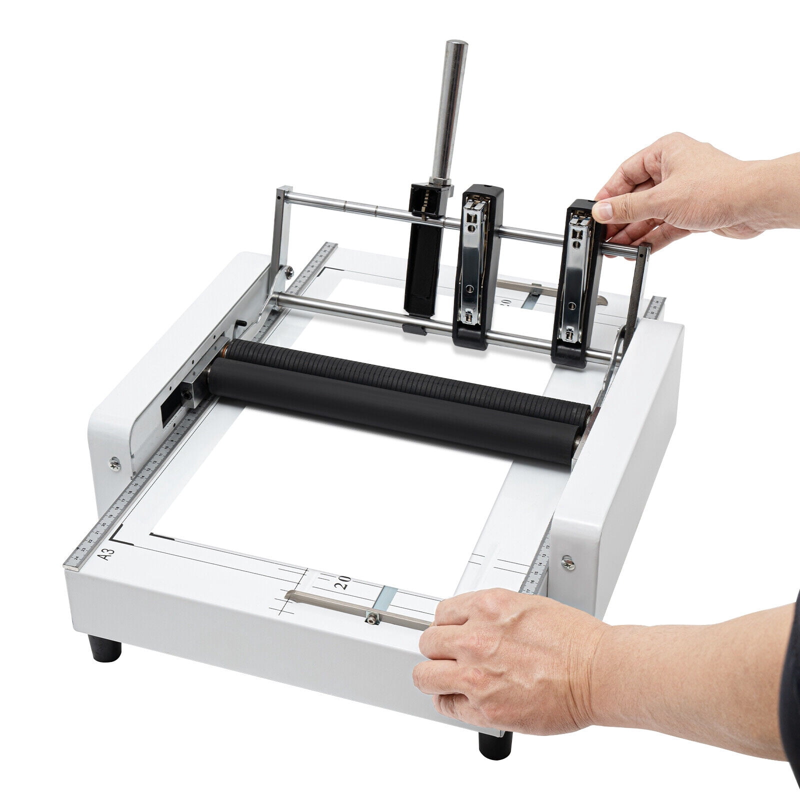 Office A3 Booklet Folding Binding Machine Paper Stapling Making Book Stapler 60W for Home
