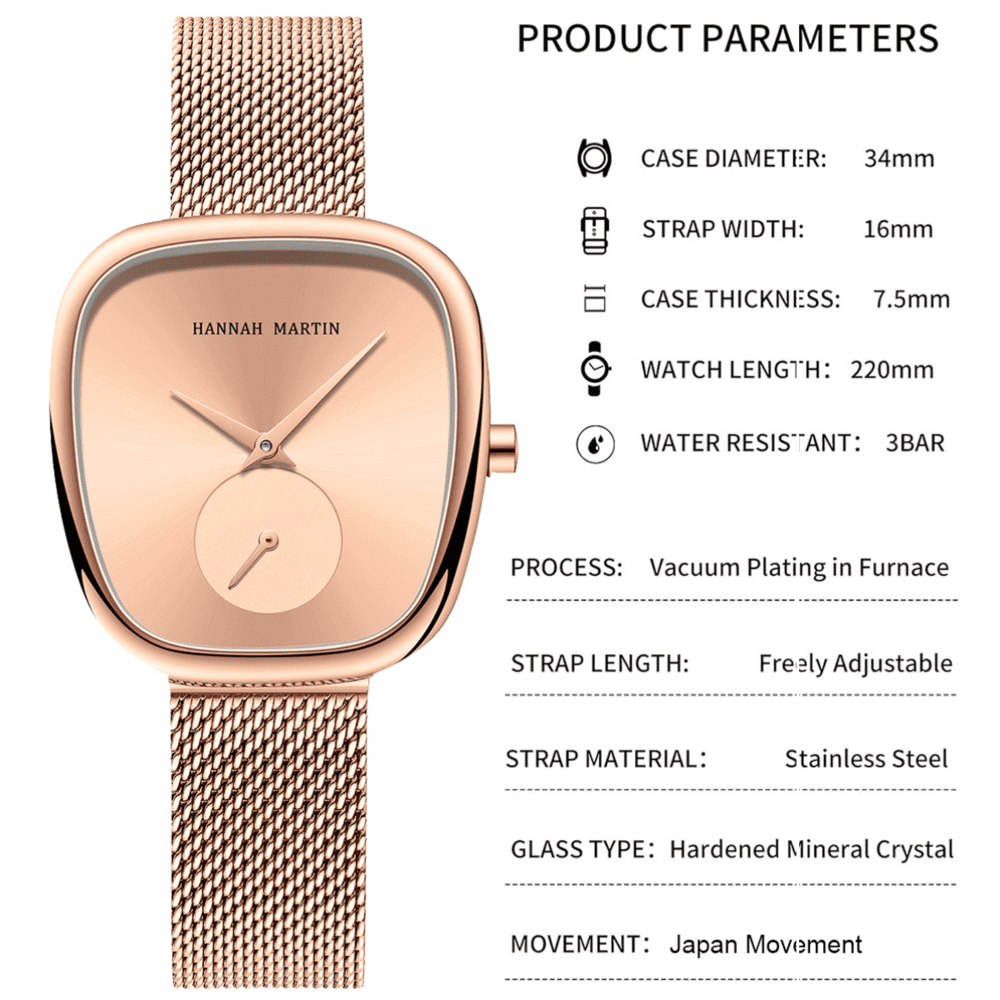 Watches for Women Waterproof Ladies Analog Quartz Wrist Watches Stainless Steel Band Fashion Dainty Female Watch