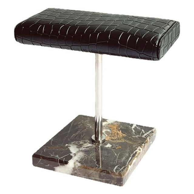 jifeng Support de Montre en Cuir PU Présentoir Base Barre de Rangement Organisateur Noir Motif Crocodile