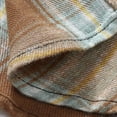 thumbnail image 5 of Rvwovn Men's Plaid Flannel Long Sleeve Shirt Collar Button Front Vintage Casual Fall Layering Top, 5 of 7