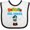 White and Black, variant on Inktastic Future Mail Carrier Cute Postal Worker Boys or Girls Baby Bib