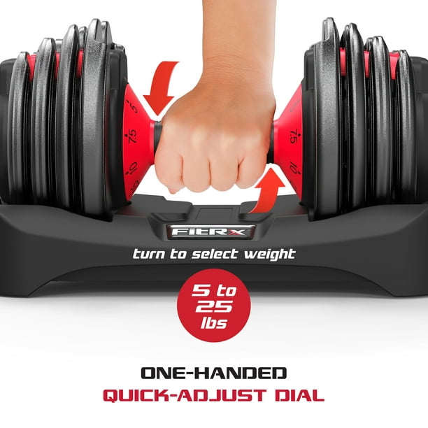 FitRx SmartBell 2-Pack, Two 25lbs. Quick-Select 9 in 1