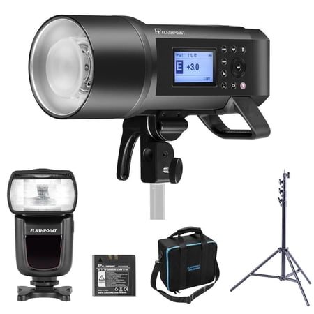 UPC: 0192223151765 | Flashpoint XPLOR 600 PRO TTL R2 Monolight with Zoom Li-ion Speedlite For Sony and 9.5  Pro Air-Cushioned Heavy-Duty Light Stand