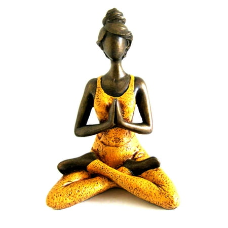 Abstract Bronze Sculpture - Yoga Statue Meditation Sculpture Bali Art Abstract Bronze Finish Yoga Lady, 10
