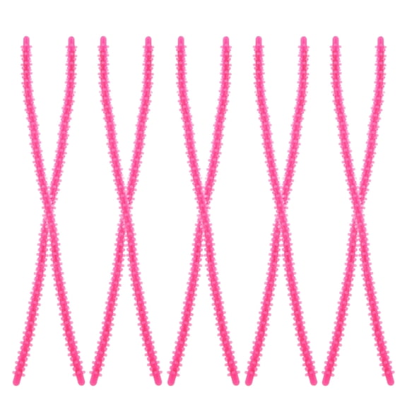 ELAYARD 10Pcs Spiral Hair Perm Rods Silicone Rosy Flexible Curlers for Hair Styling Needs