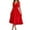 Red, variant on Women's Christmas Dress Sleeveless Midi Flare Vintage Cocktail Wedding V Neck Party A Line Maxi Dresses