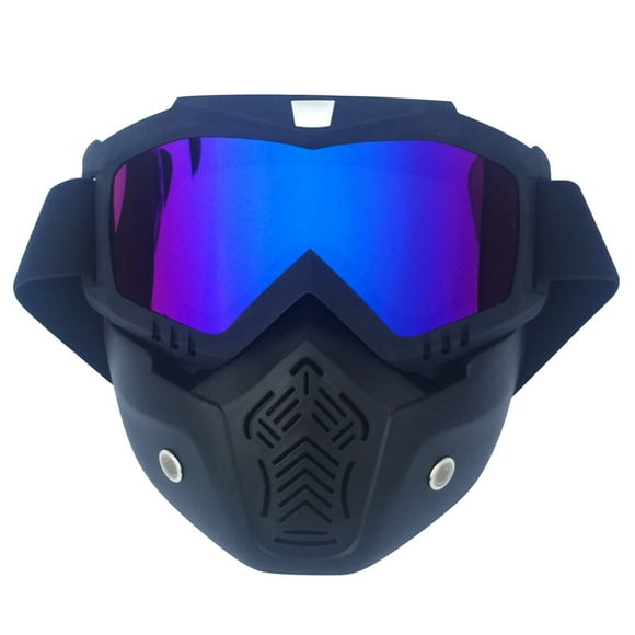Czzoypi Snow Goggles Motorcycle Helmet Mask, Windproof Ski Goggles with Removable Face Mask, Antifog UV Protection Goggles for Skiing Snowboarding Outdoor Riding