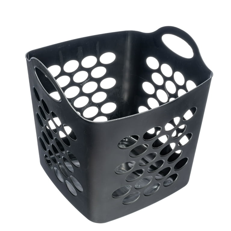 Wholesale Round Plastic Laundry Basket- 15.74- 2 Asst. BLACK WHITE