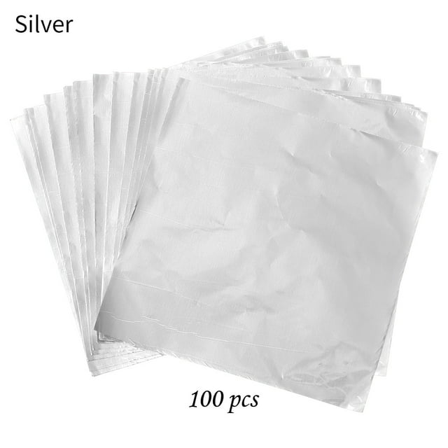 100pcs 10x10cm Aluminum Foil Candy Chocolate Biscuits Tin Wrapping Paper DIY Metal Embossing Gift Craft Paper Packaging Paper
