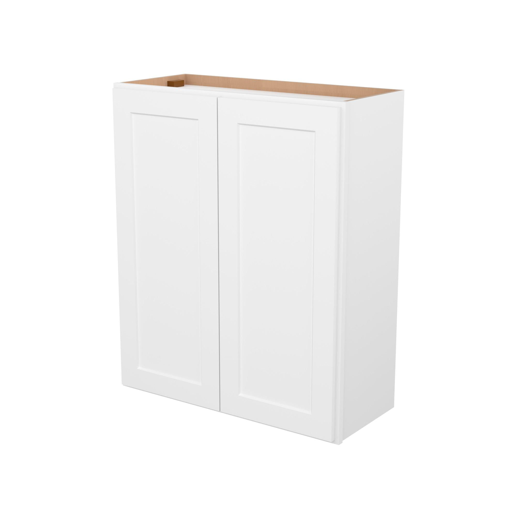 Furinno Shaker Wall Kitchen Cabinet 2-Doors-2 Shelves, Ready to Assemble, 12 D x 30 W x 36 H, White