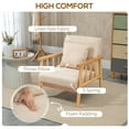 thumbnail image 4 of HOMCOM Accent Chairs with Pillow, Cushioned Seat and Back, Arm Chair, 4 of 10