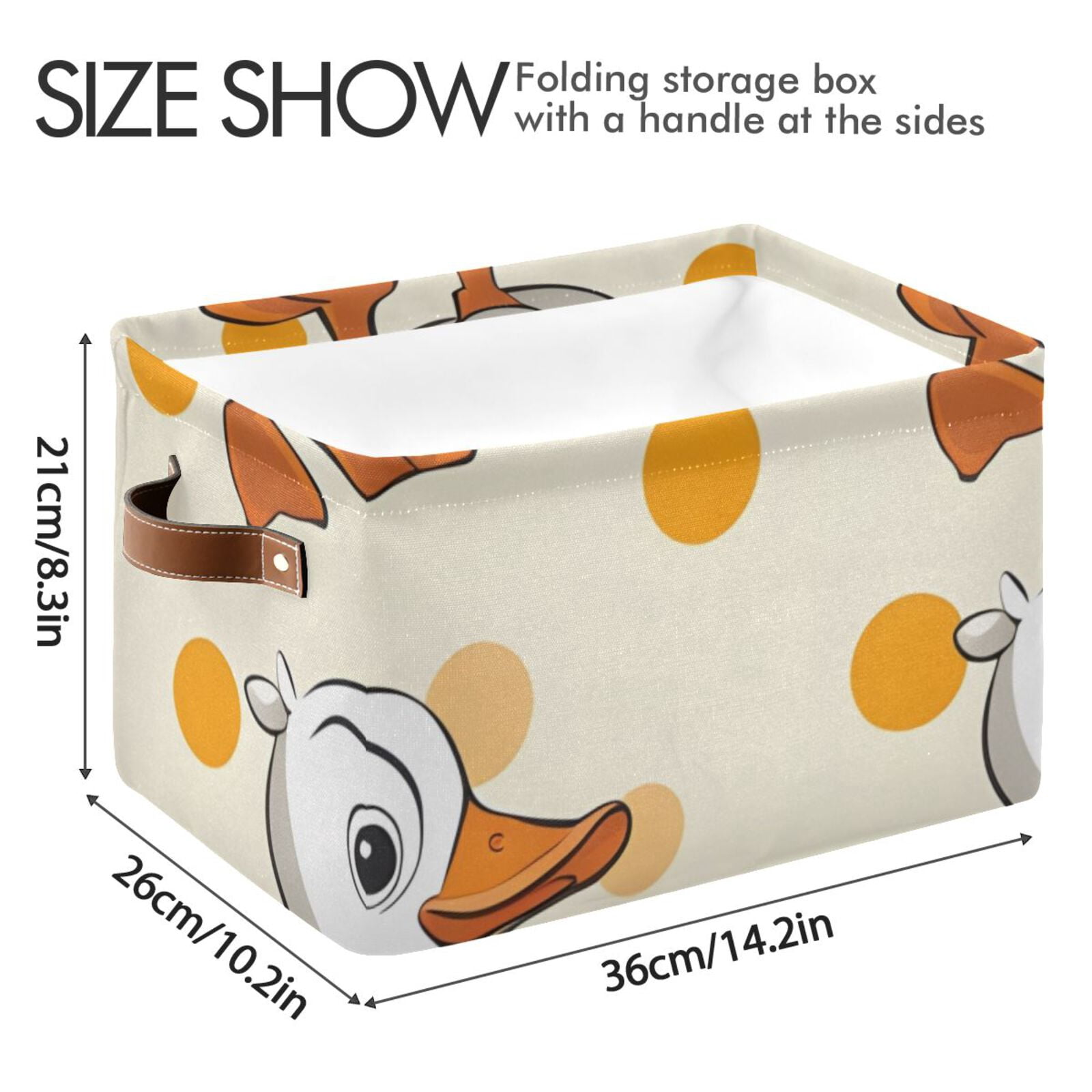 Cartoon Ducks Storage Bins Baskets With Handles Storage Box Clothes Organizer Organization Toys