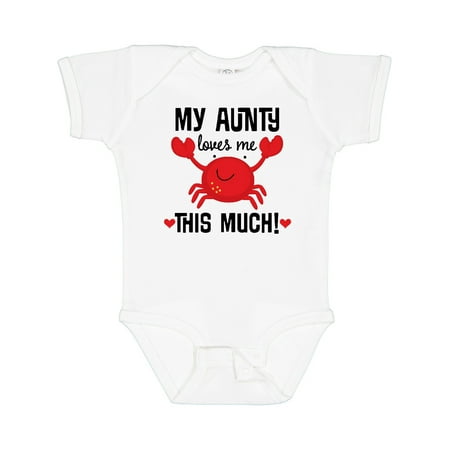 

Inktastic My Aunty Loves Me Nephew Gift Baby Boy or Baby Girl Bodysuit