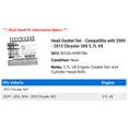 thumbnail image 2 of Head Gasket Set - Compatible with 2009 - 2015 Chrysler 300 5.7L V8 2010 2011 2012 2013 2014, 2 of 2
