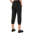 Athletic Works Women's and Women's Plus French Terry Athleisure Capri Jogger Pants