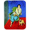 thumbnail image 1 of 15 x 12 in. Lady With Her Pug Glass Cutting Board - Large, 1 of 1