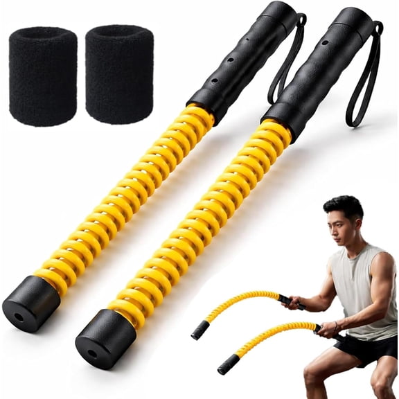 Adjustable Ropeless Battle Ropes – Train Like A Pro, Portable Battle Ropes for Home Workout Arms, Shoulders, Core And Legs