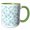 Green/White, variant on 3drose, Fancy Blue Snowflake Pattern, 11oz Magic Transforming Mug