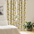 thumbnail image 2 of Ambesonne Floral Curtains, Blossoms Petals and Dots, Pair of 28"x63", Khaki Brown White, 2 of 5