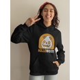 thumbnail image 2 of Halloween Spooky Jack-O-Lantern Hoodie Juniors -Image by Shutterstock,  Medium, 2 of 4