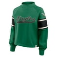 thumbnail image 2 of Women's Fanatics Kelly Green Philadelphia Eagles Oversized Hometown Toss Sweep Mock Neck Pullover, 2 of 3