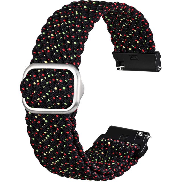 ABDFHE-ANBEER Braided Nylon Solo Loop Watch Band,Stretchy Quick Release Replacement Watch Strap with Adjustable Buckle,Multiple Colors and Size for Choose