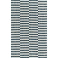 thumbnail image 3 of Unique Loom Outdoor Striped Collection Area Rug - Striped (5' 1" x 8' Rectangle Blue/Ivory), 3 of 7