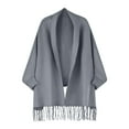 thumbnail image 1 of Lovzfmll Cape de Mariage pour Femme, Robe Extérieure à Manches pour l'Hiver Gris, Taille Unique, 1 of 5
