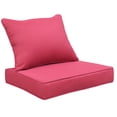 thumbnail image 4 of FKS LIFE Outdoor Patio Chair Cushions Set 24 L X 24 W X 4 H Waterproof Fade Resistant Deep Seat with Back Cushions Outdoor Seat Cushion Set for Chairs and Sofas(2 Set), 4 of 8