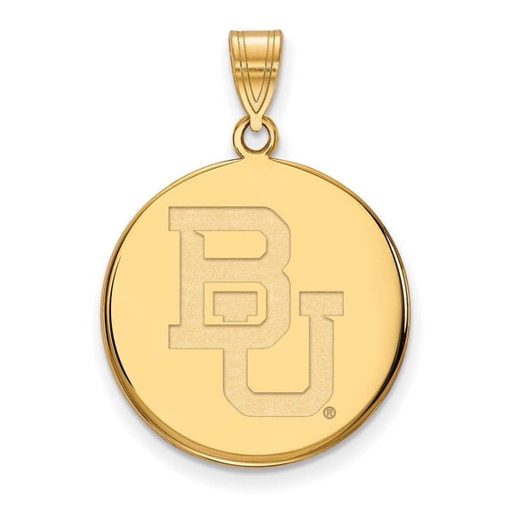 14k Gold LogoArt Baylor University Bears Large Disc Pendant Q4Y043BU