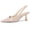 Nude, variant on Women Kitten Heels Slingback Low Heel Pumps Dress Shoes for Women Closed Pointed Toe Pearl Heels for Work Wedding Bridal