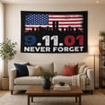thumbnail image 5 of SharkTRUE 9/11 25th Anniversary Memorial Flag Outdoor Patriotic Day Never Forget Banner for Yard and Home Decor, 5 of 7