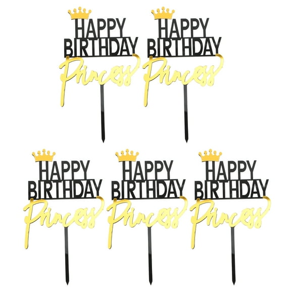 5 Pcs Cake Inserting Toppers Birthday Cake Topper Crown Design Cakes DIY Decor