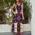 thumbnail image 2 of Vestido De Noche De Lujo Sin Mangas Para Mujer, Bohemian Pattern Vestido De Fiesta, 2 of 5