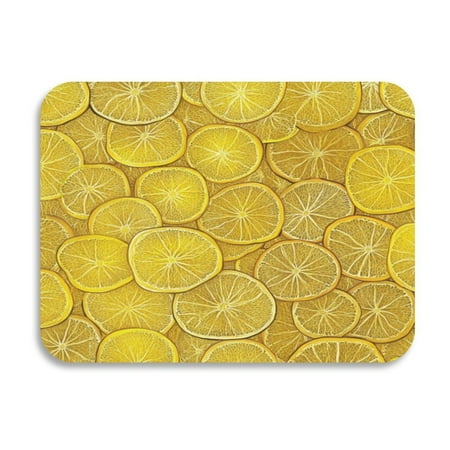 

Dish Drying Mat Diatomite Kitchen Mats Counter Absorbent Dish Pad Drainer Rack Yellow Lemon Slices