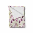 thumbnail image 2 of Orchids Soft Flannel Fleece Throw Blanket, Romantic Blossom Ascocenda Flowers Vintage Style Bouquets, Cozy Plush for Indoor and Outdoor Use, 50" x 70", Dark Magenta Ivory, by Ambesonne, 2 of 6