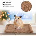 thumbnail image 5 of Small Guinea Pig Hamster Bed House Rectangular Plush Warm Mat Sleep Pad Cushion Pets 30*20cm (Light Brown), 5 of 5