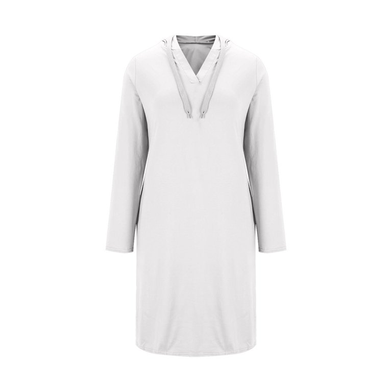 long jersey short sleeve dress Women's Oversized A-Line Casual Jersey Knit Dress Mustard / 3XLarge