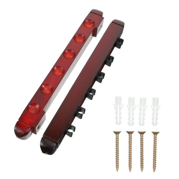 FRCOLOR 1 Set Wood Cue Display Rack Cue Stand Wood Cue Holder Wall-mounted Billiard Rod Stand