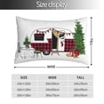 thumbnail image 2 of Yiaed Vintage Buffalo Plaid Christmas Camper Print Brushed Microfiber Envelope Pillowcases, Standard,Envelope Closure Pillow Cases(No pillow core)-20"x30", 2 of 6