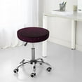 thumbnail image 7 of Pofeuu Dark Purple Glitter Print Round Bar Stool Covers - Super Soft and Washable Elastic Stool Cushion Slipcover Easy Clean Velvet-13 inch, 7 of 7