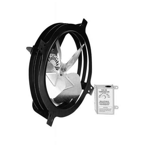 Air Vent 18.3 in. H X 18.3 in. W X 7.5 in. L X 15 in. D Plastic/Steel Gable Mount Power Fan