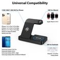 thumbnail image 3 of EEEkit Wireless Charging Station, Foldable 3 in 1 Fast Wireless Charger Fit for Samsung Galaxy, iPhone 13 12 11 Pro/Max/XR/XS/X, Apple Watch 5 4 3, AirPods 1/2/Pro, More Qi-enabled Devices, 3 of 9