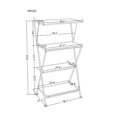 thumbnail image 4 of Luxen Home Modern Wood and Metal 55.6in. H Four-Tier Etagere Bookcase, 4 of 6