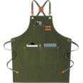 thumbnail image 1 of Delantal AFUN Chef de lona con parte trasera cruzada, resistente, ajustable, talla M-XXL, 1 of 6