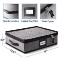 thumbnail image 3 of Caja De Almacenamiento Para Platos Contenedores De Almacenamiento De Porcelana Fina Carcasa Dura Acolchada Y Apilable Contenedor De Almacenamiento Para Platos De 16 X 12,5 X 3,5 Con Asas Con Cremaller, 3 of 5